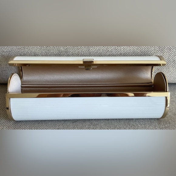 Jimmy Choo White Cylinder Acrylic Evening Clutch Bag - Picture 6 of 10